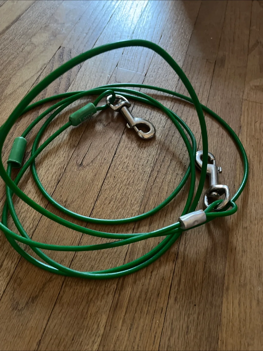 Large Green Dog Tie Out Cable