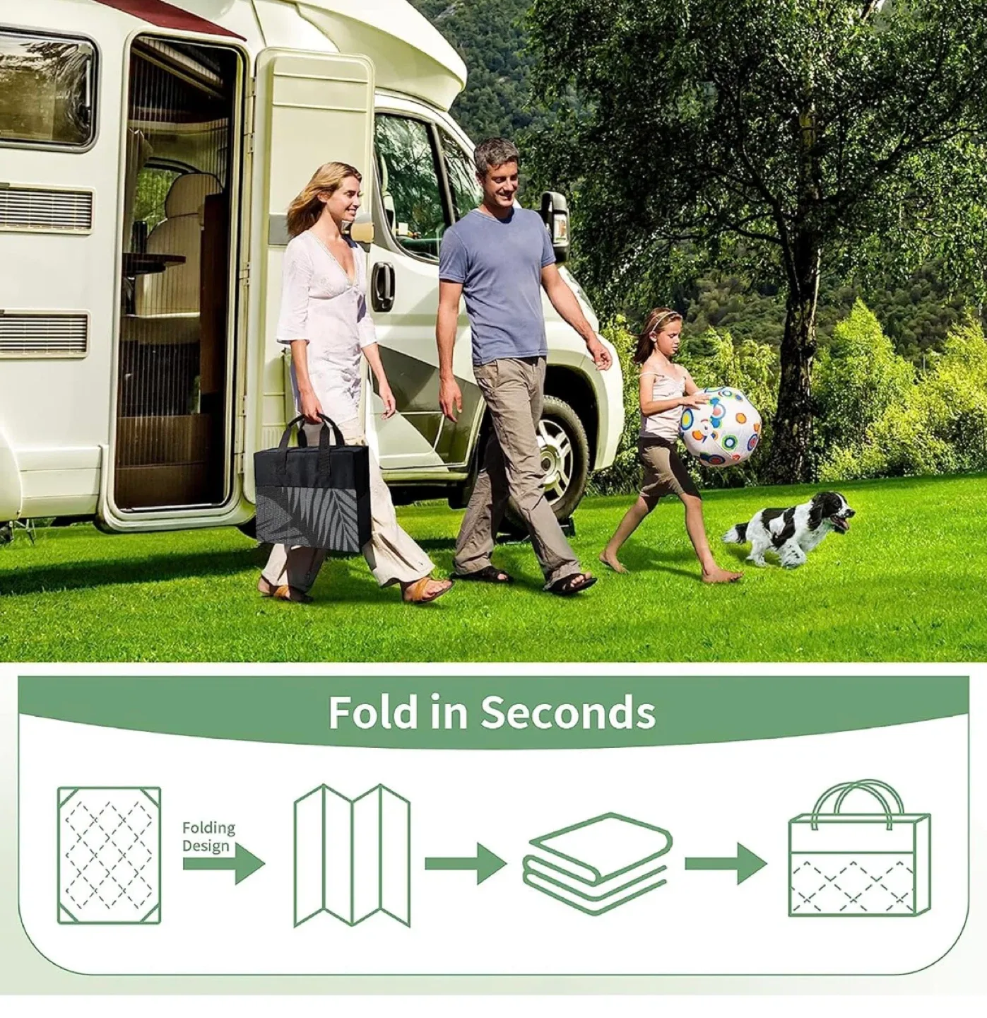 6'x9' Outdoor Rug - Black & Grey Palm Leaf Design image indicator(7)