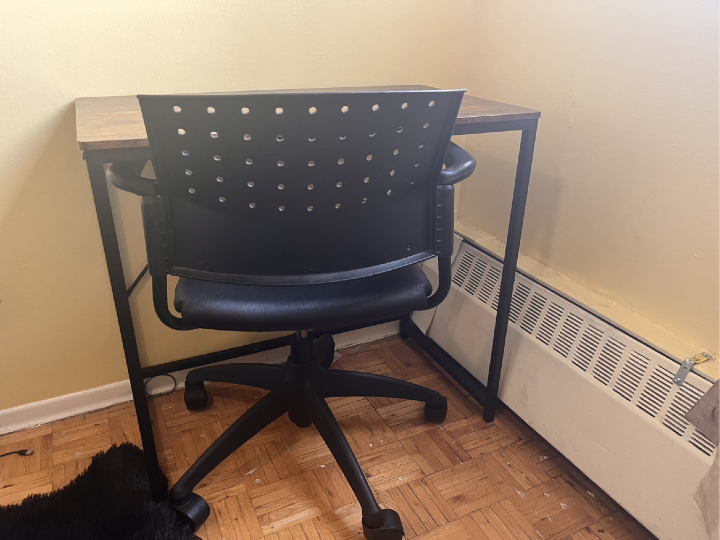 Black Office Desk & Chair Set