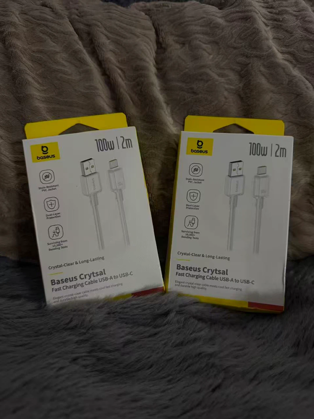 New Baseus Crytsal USB-A to USB-C Cable 100W 2m
