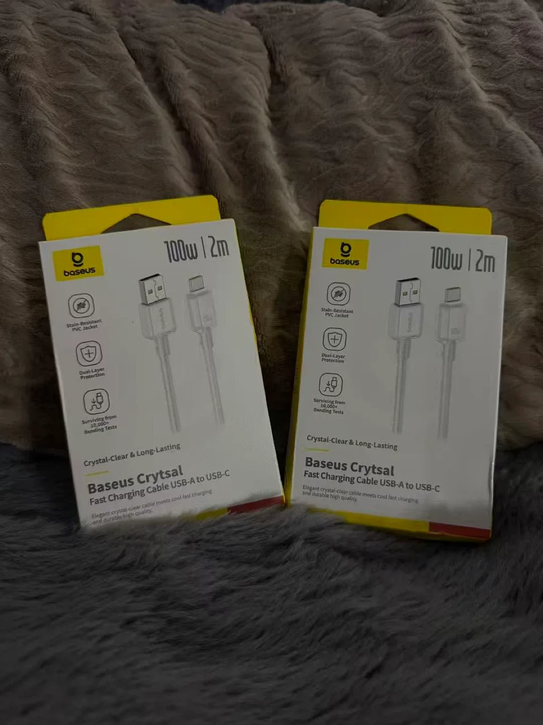 New Baseus Crytsal USB-A to USB-C Cable 100W 2m thumbnail