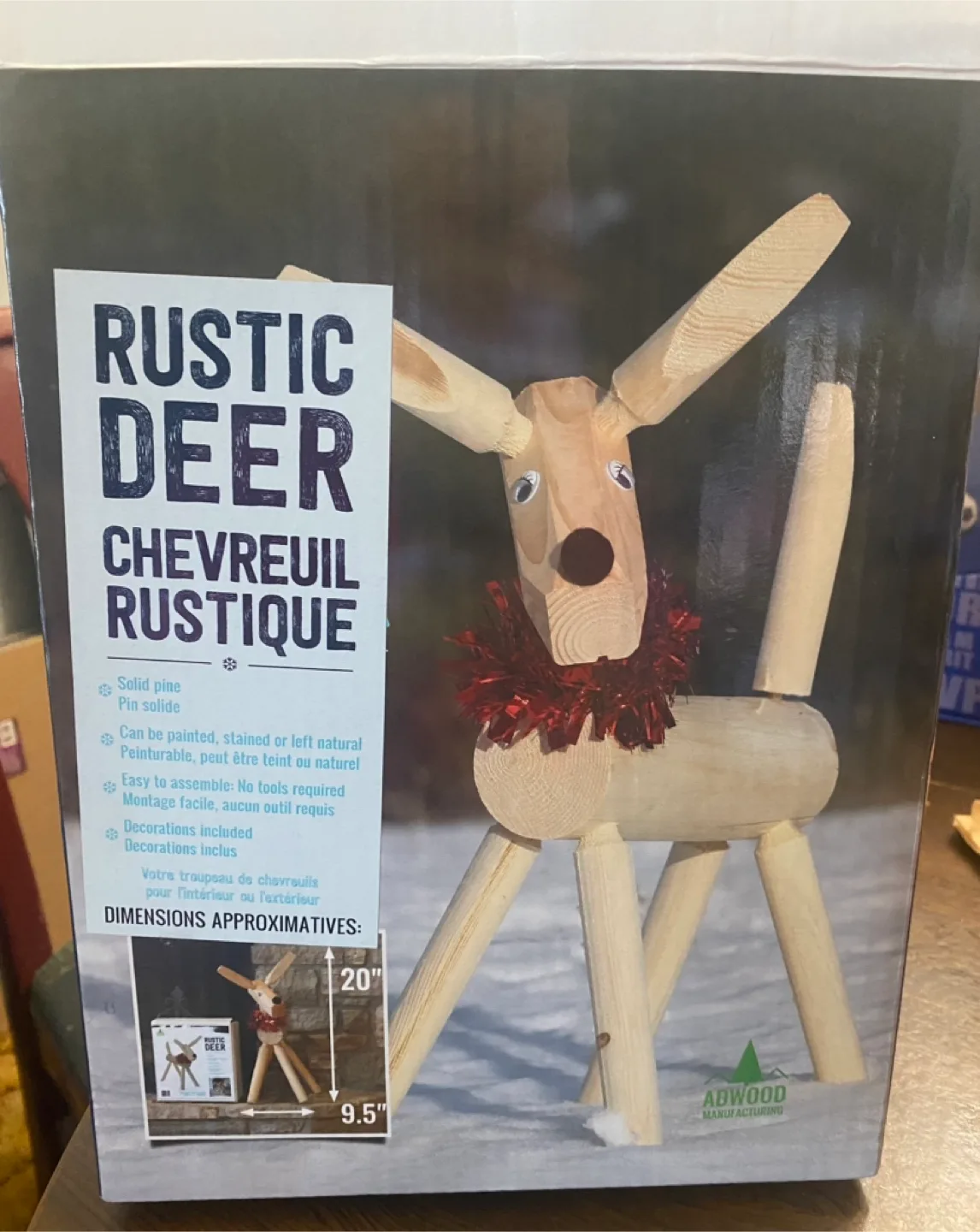 Adwood Rustic Deer - New in Box thumbnail