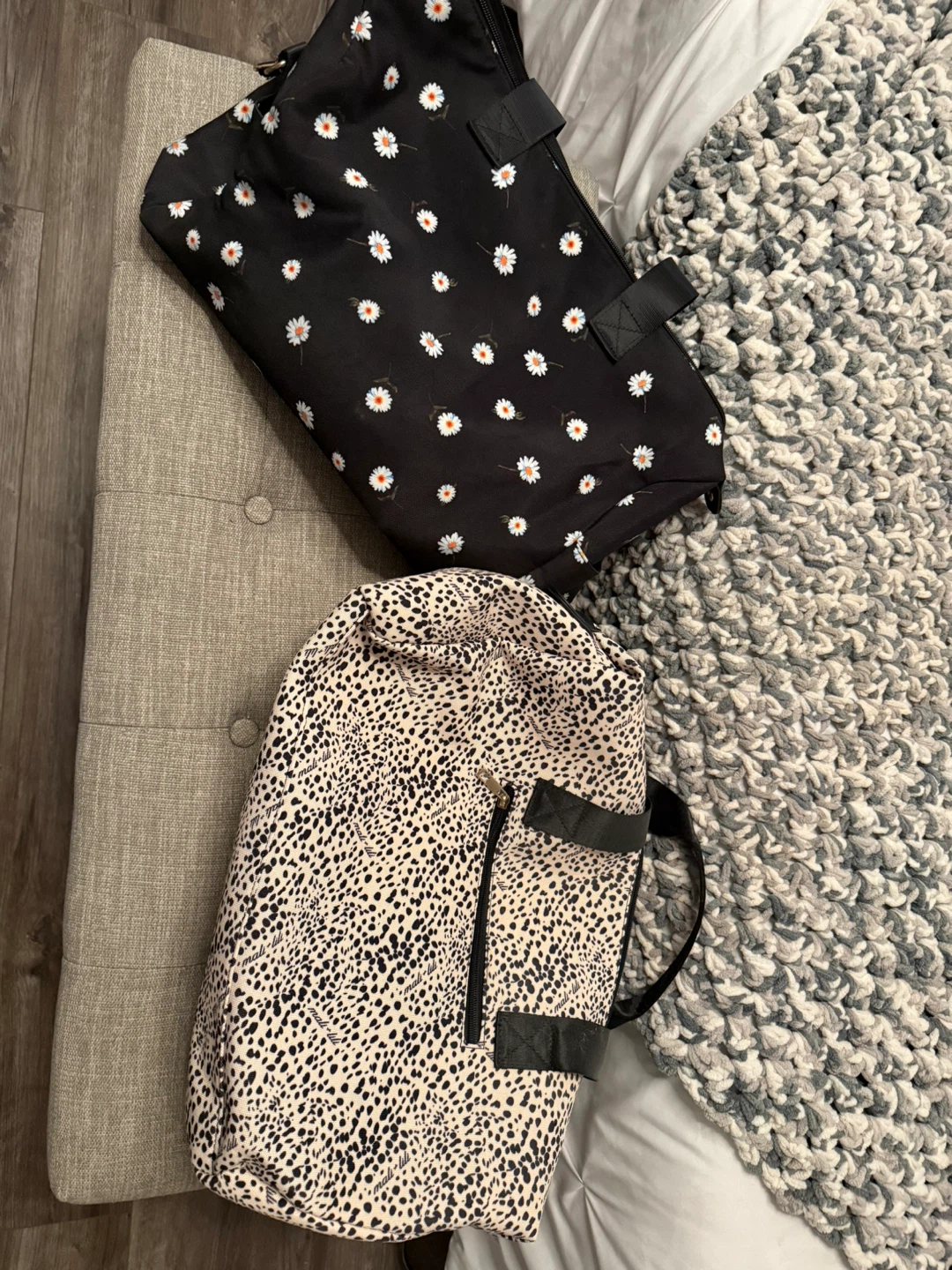 Two Cute Patterned Weekender Bags