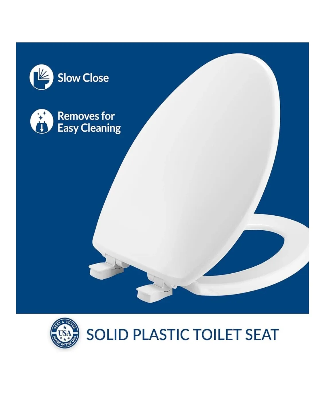 Bemis Solid Plastic Toilet Seat thumbnail