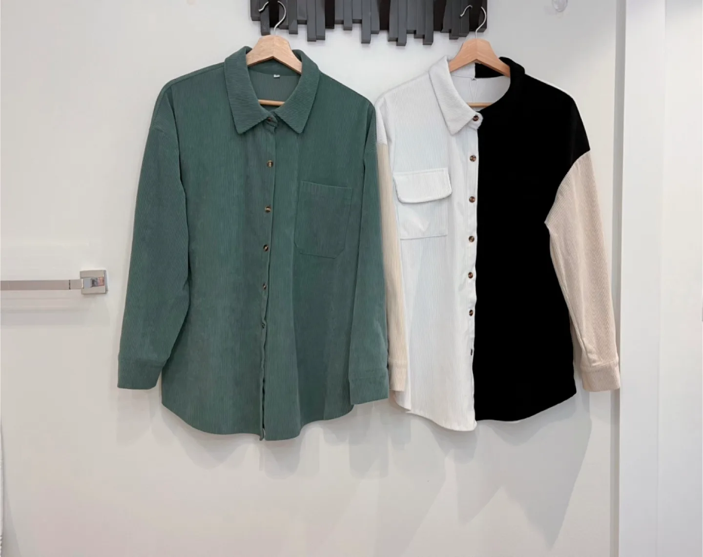 New Men’s Corduroy Button-Up Shirt Jacket-Size M thumbnail