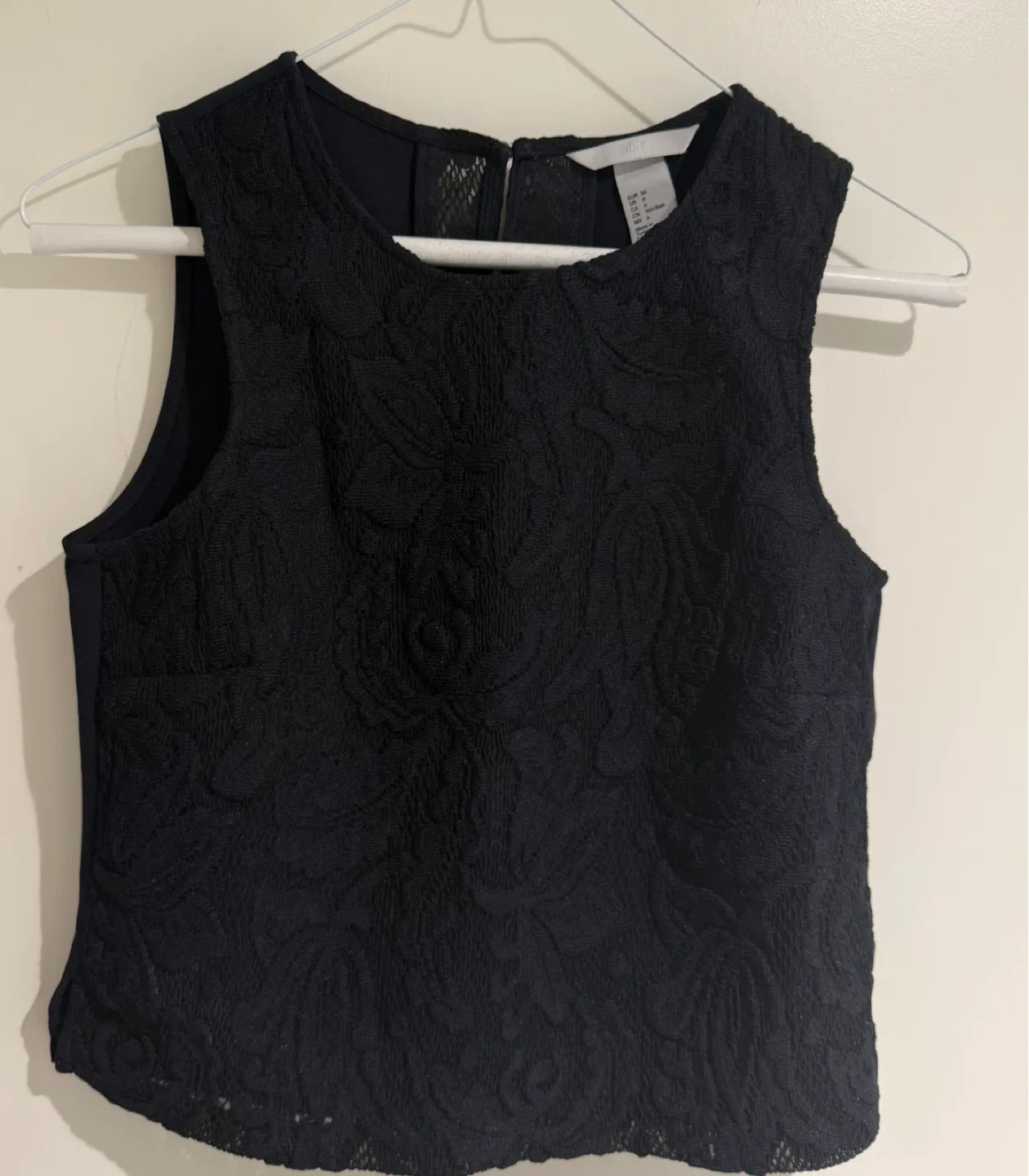 H&M Black Lace Top thumbnail