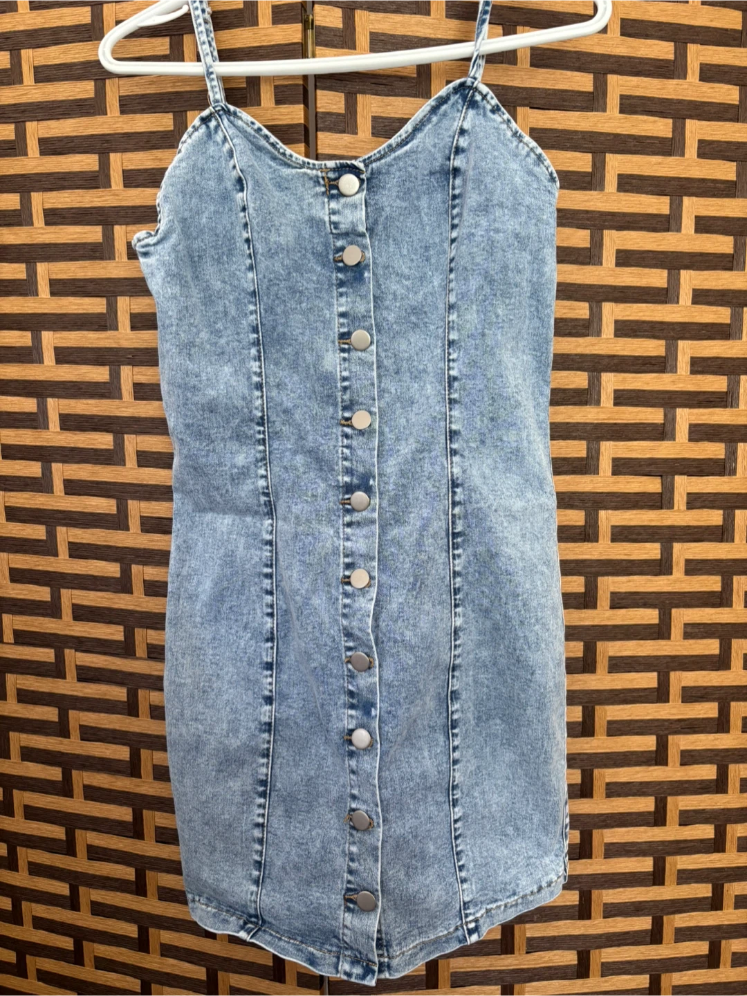 Denim Button-Down Dress