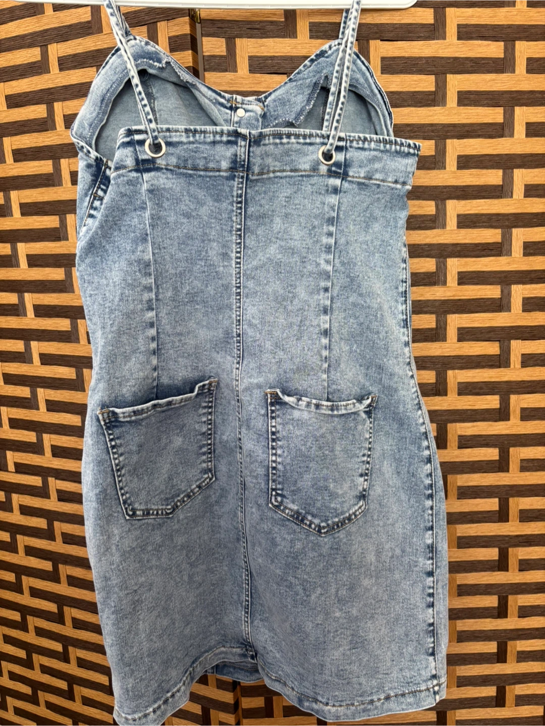 Denim Button-Down Dress - photo 3