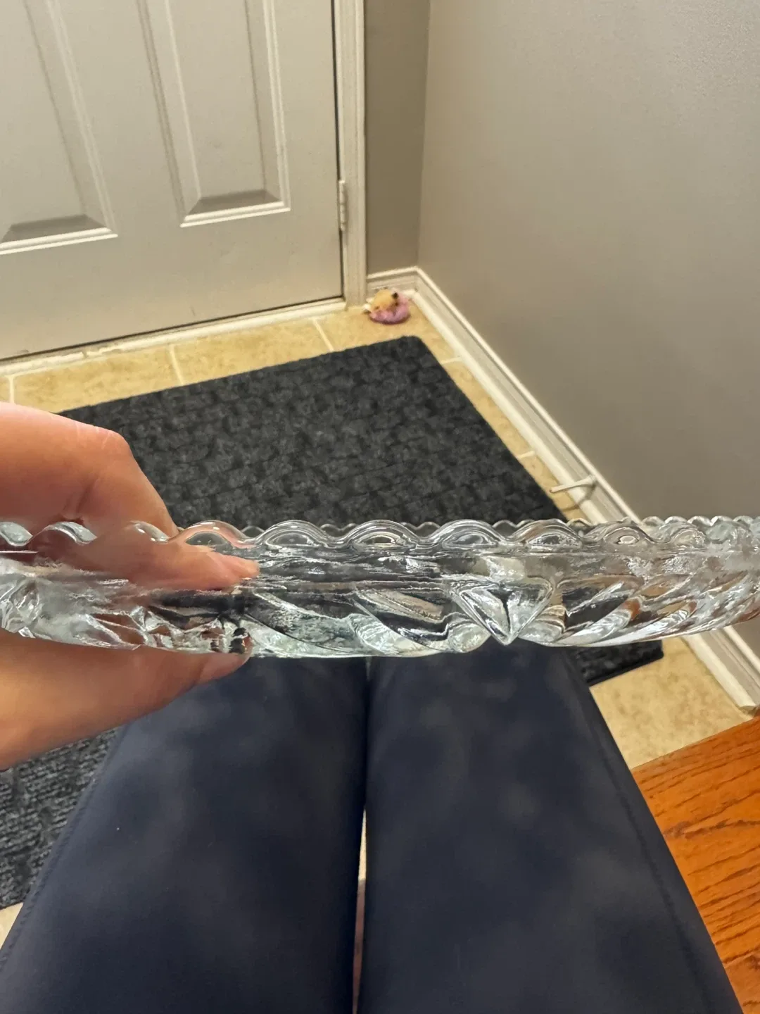 Vintage Cut Crystal Serving Platter image indicator(5)