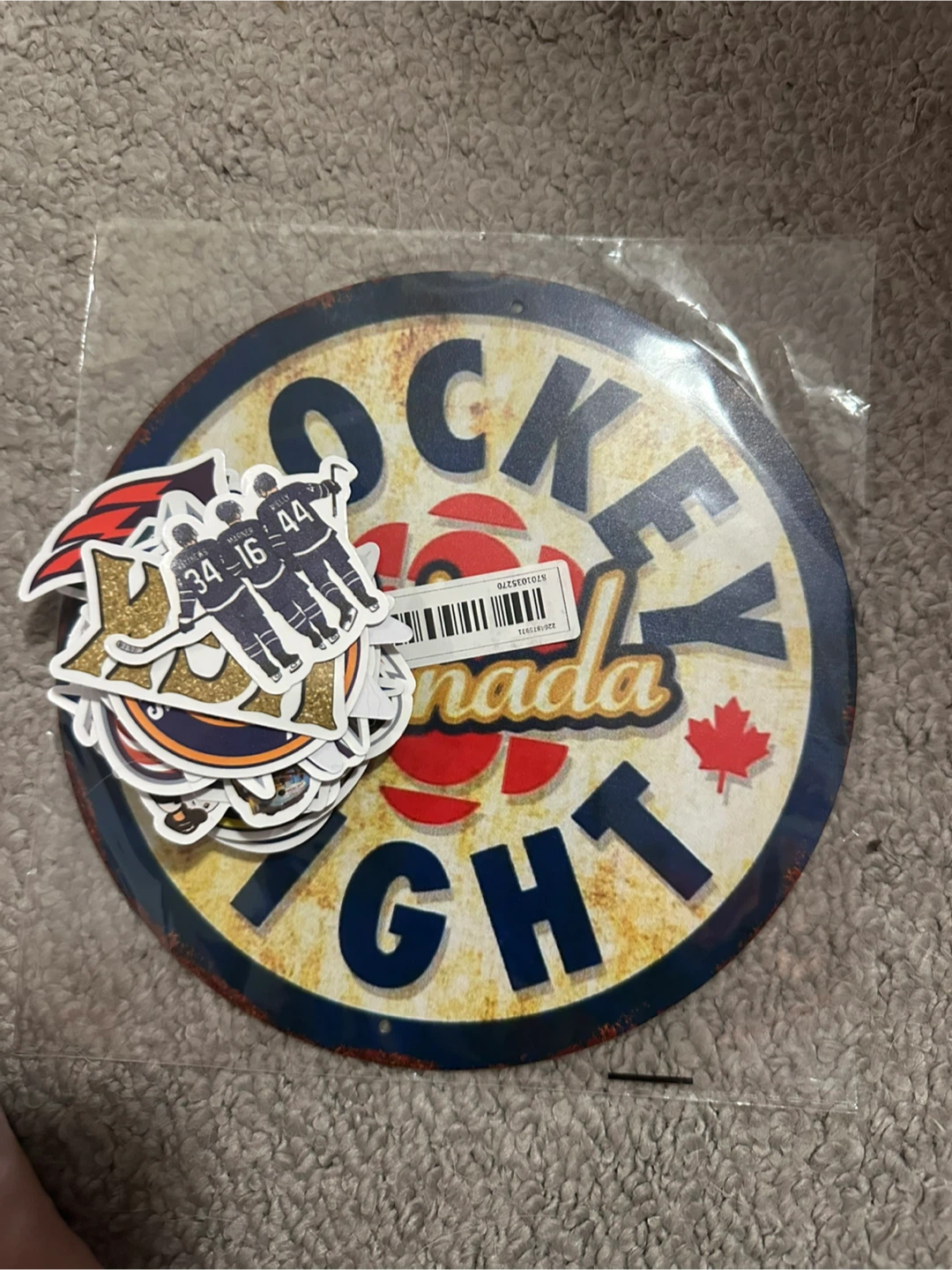Hockey Night Canada Metal Sign & Stickers