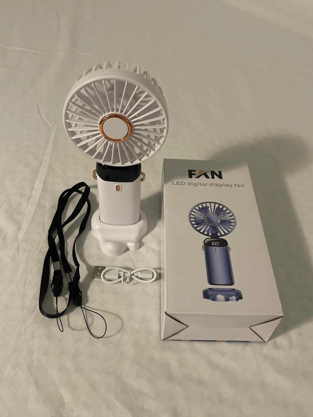 Holiday Special, Brand New Pink LED Digital Display Handheld Fan