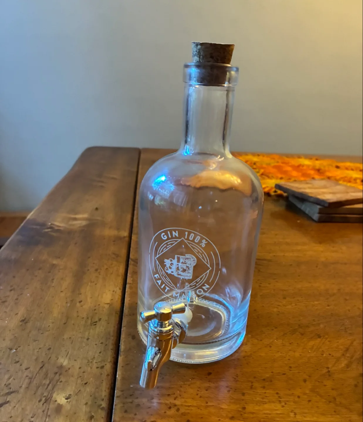 Glass Gin Distilling Bottle with Spout thumbnail