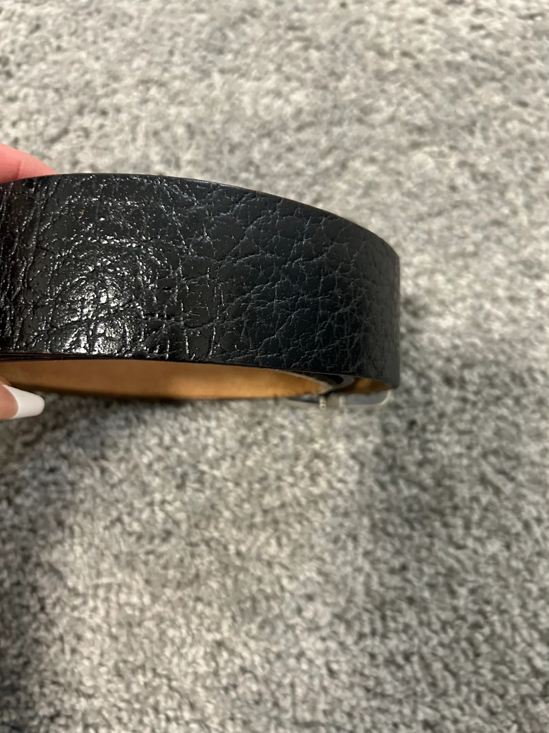Men’s black Leather Belt thumbnail