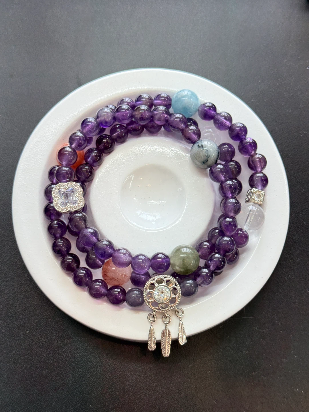 Amethyst Beaded Bracelet Set - photo 4