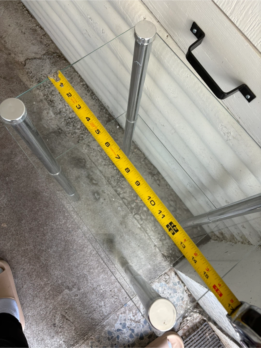 3 layer glass side table