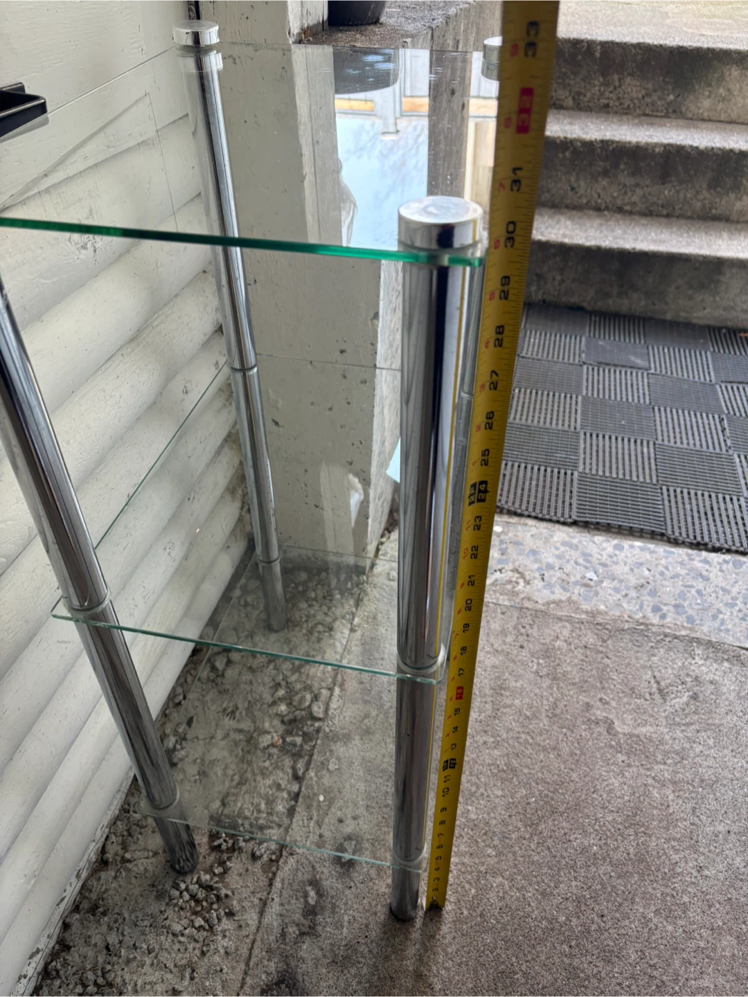 3 layer glass side table - photo 3