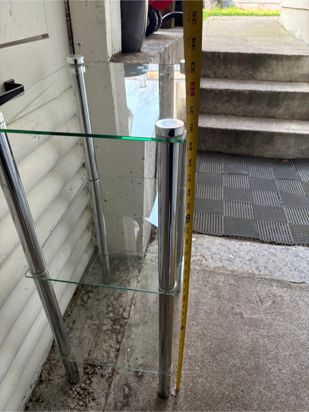 3 layer glass side table - photo 4