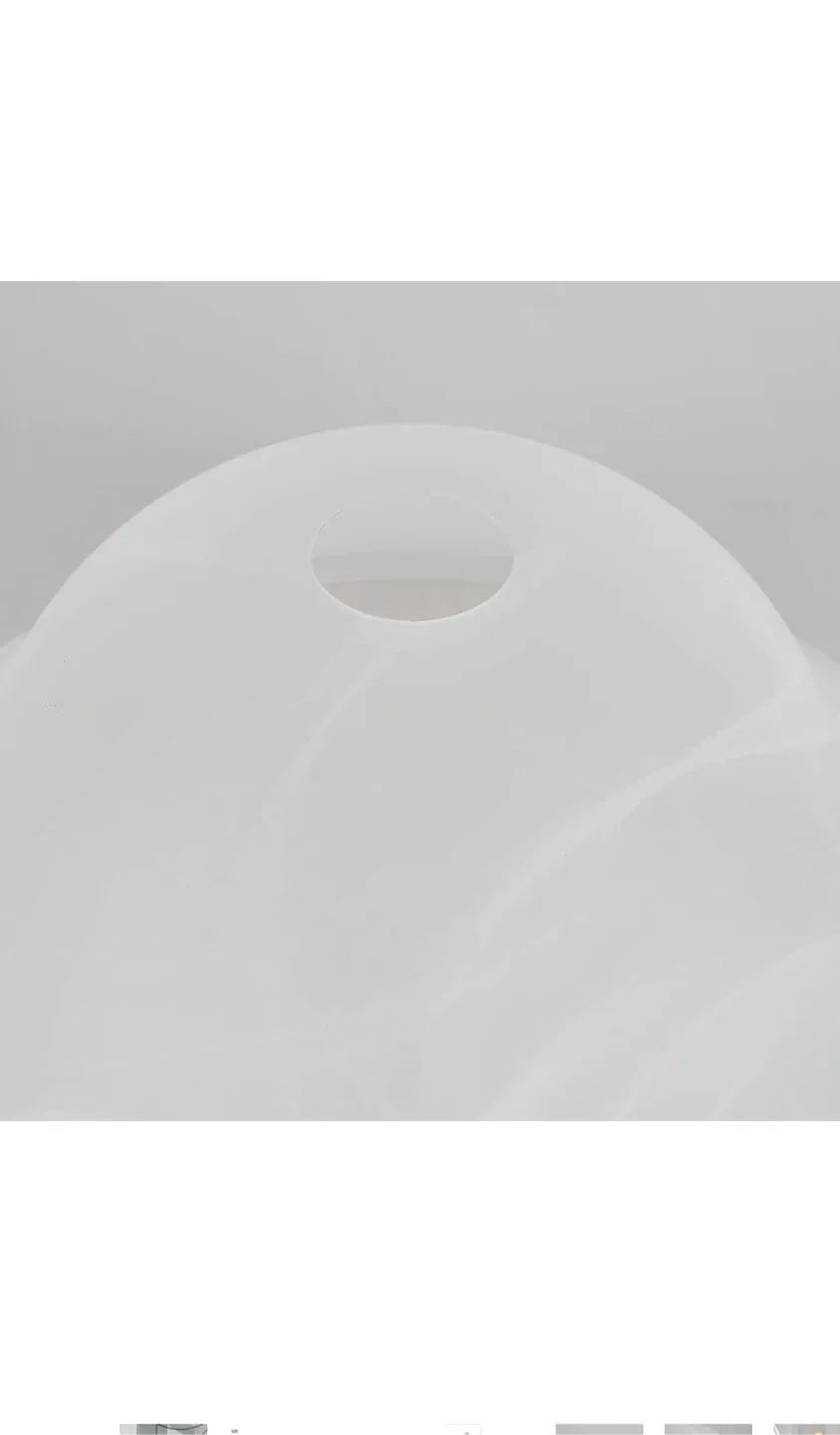 12" White Glass Light Shade thumbnail