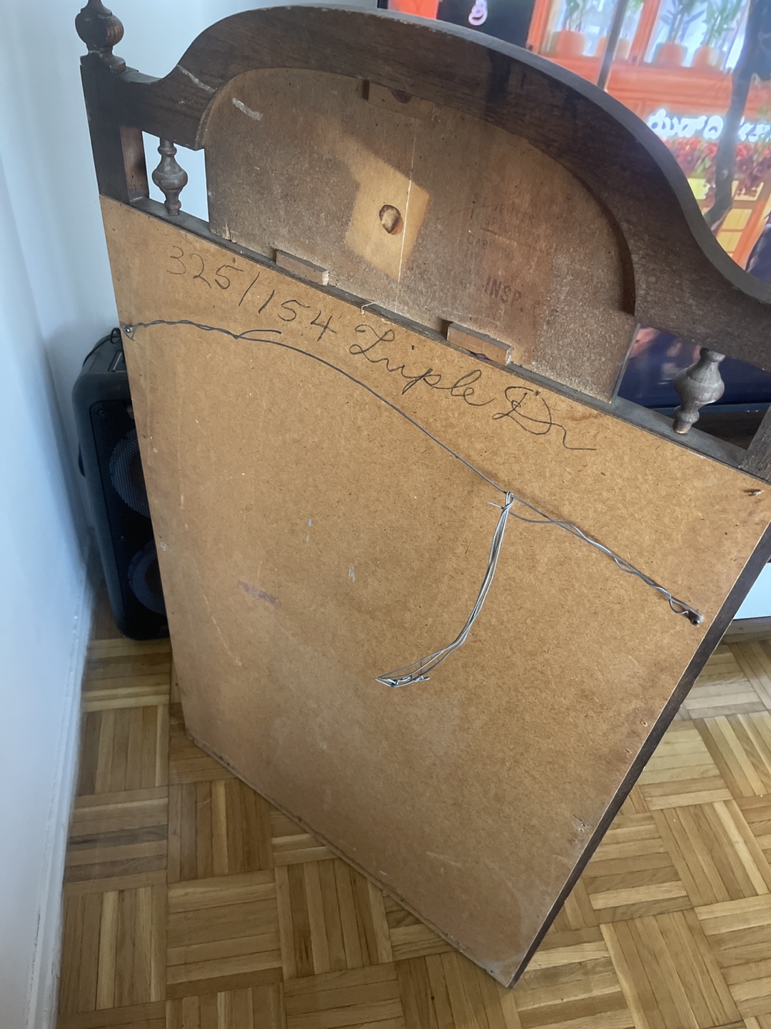Vintage Wooden Framed Mirror - photo 2