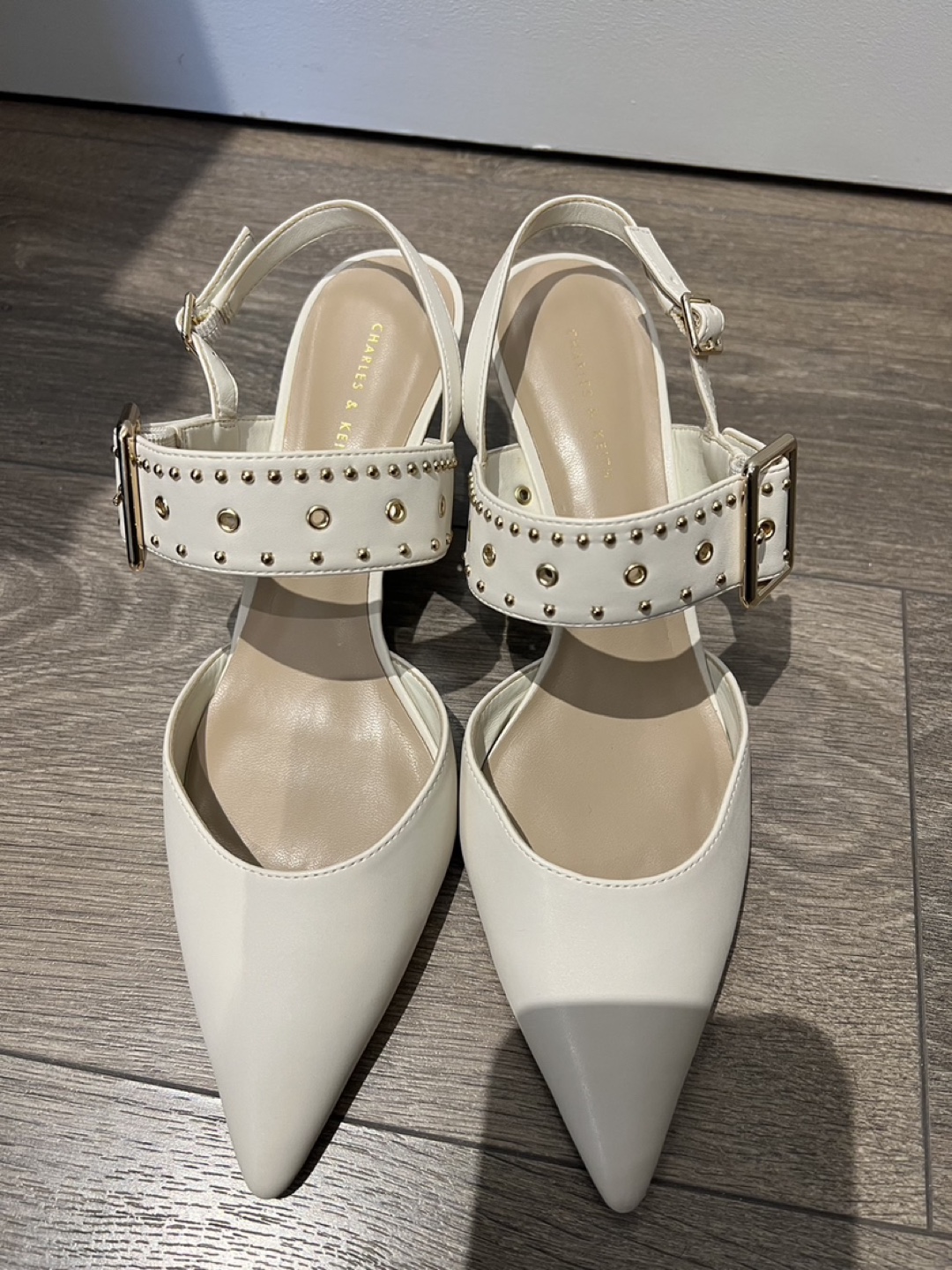 Charles & Keith White & Cream slingback pumps - photo 2