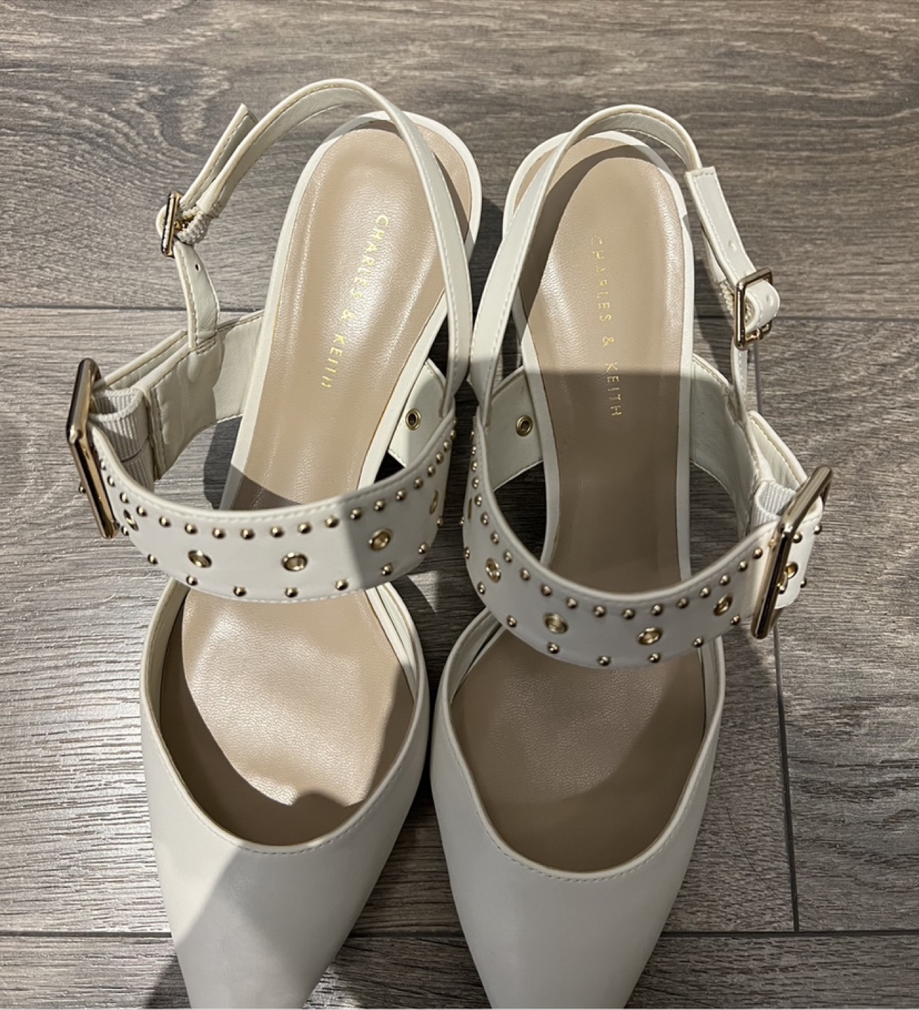 Charles & Keith White & Cream slingback pumps - photo 3