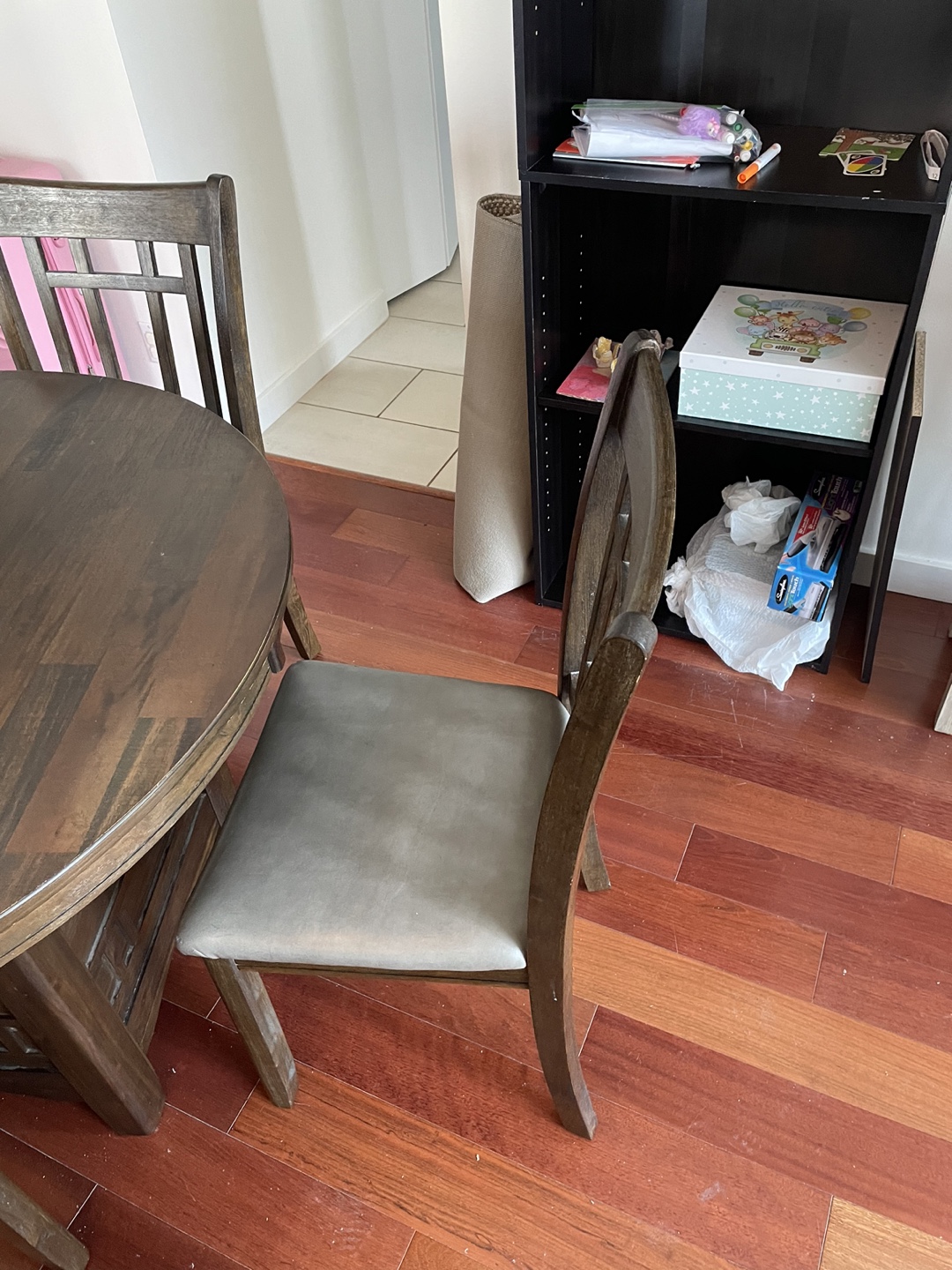 The Brick Round Dining Table with 4 Chairs - photo 2