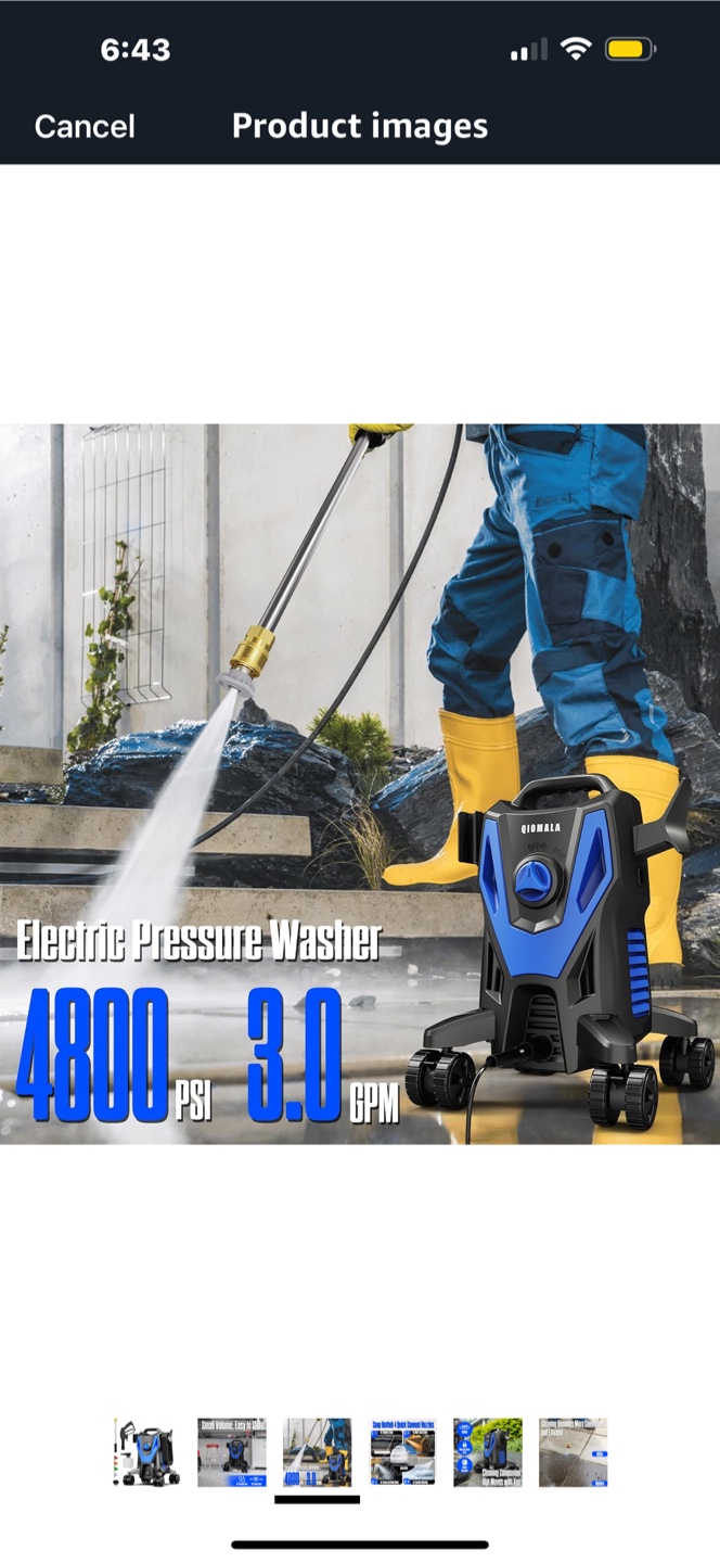 QIOMALA Electric Pressure Washer, 4800 PSI 🥕 - photo 5
