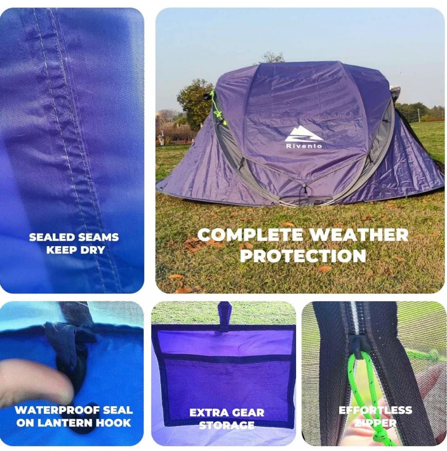 Rivenlo 6-Person Pop Up Tent - Blue image indicator(5)