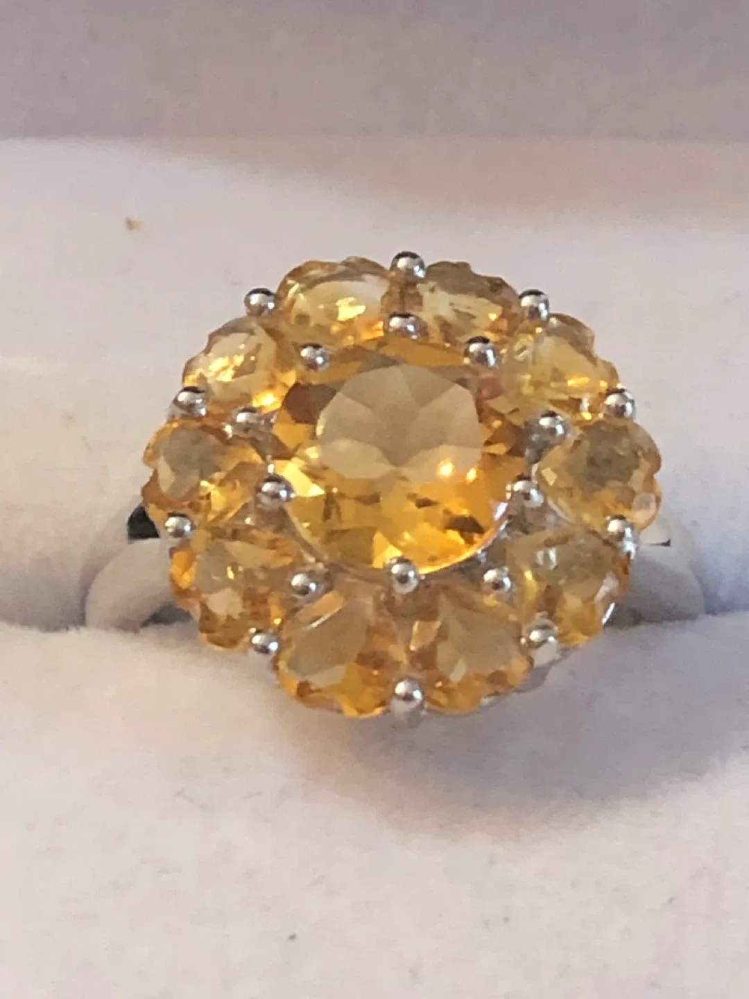 Citrine and 10k white gold Ring thumbnail