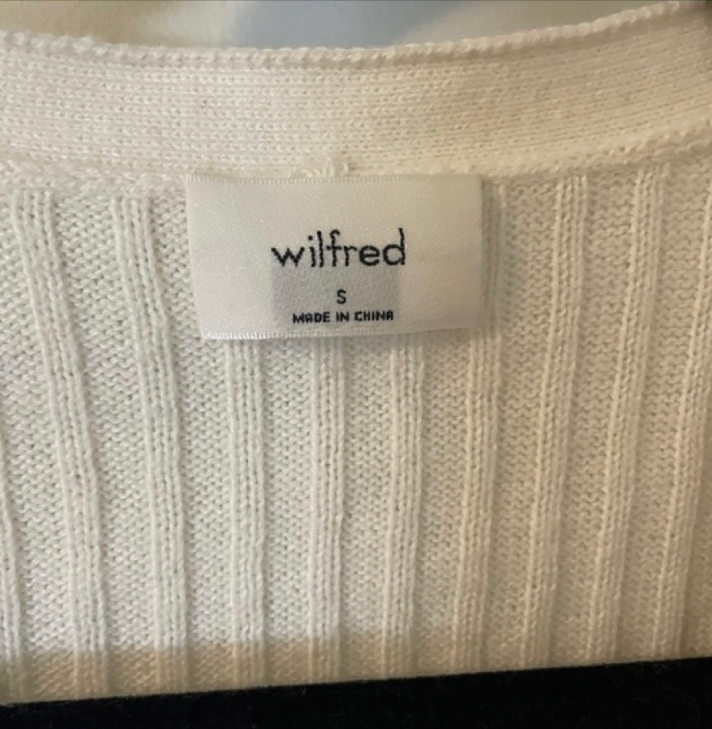 Wilfred Manila Cream Ribbed Cardigan 🥕 - photo 4