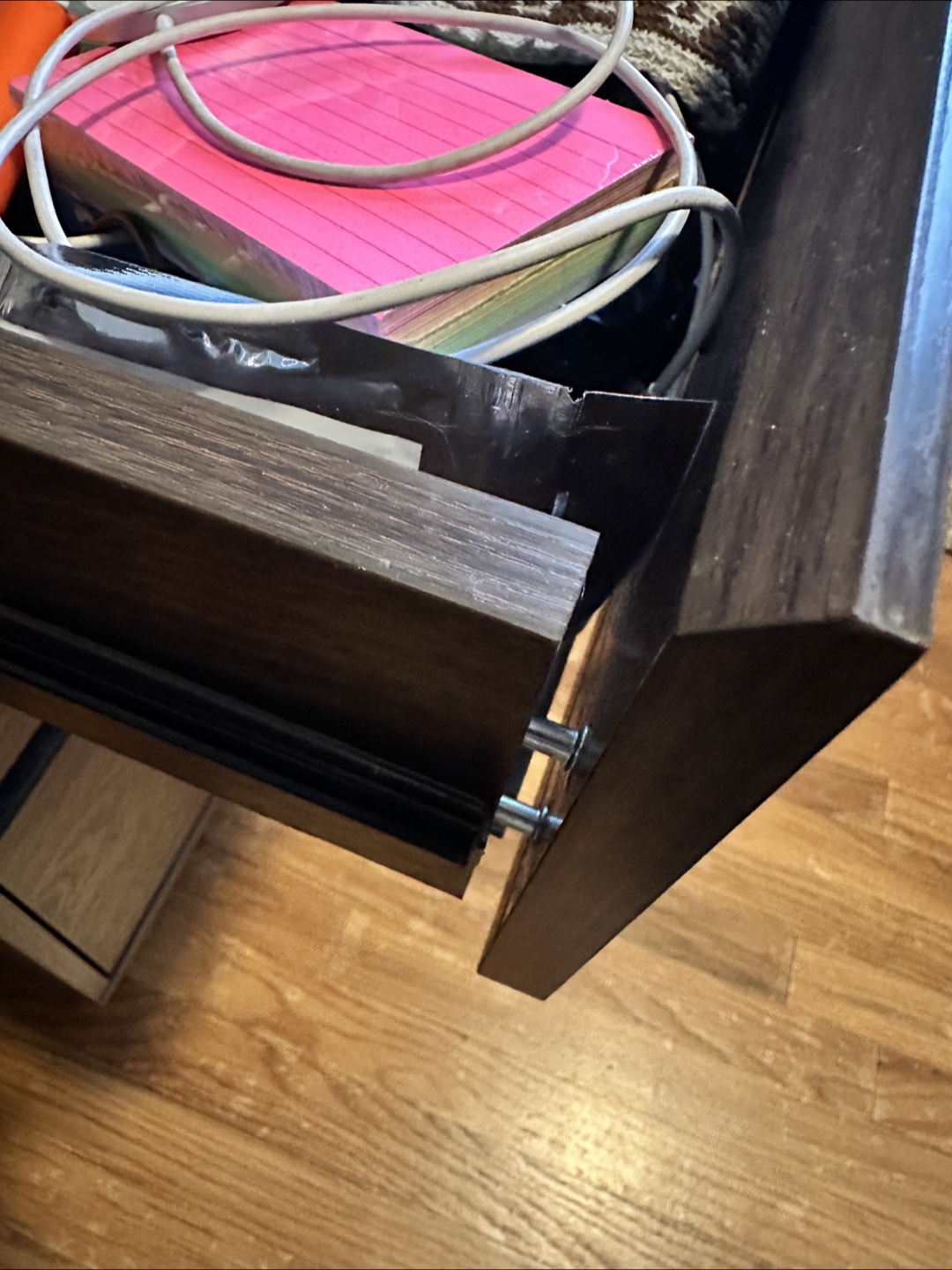 FREE Brown Wooden Desk with Drawers - photo 2