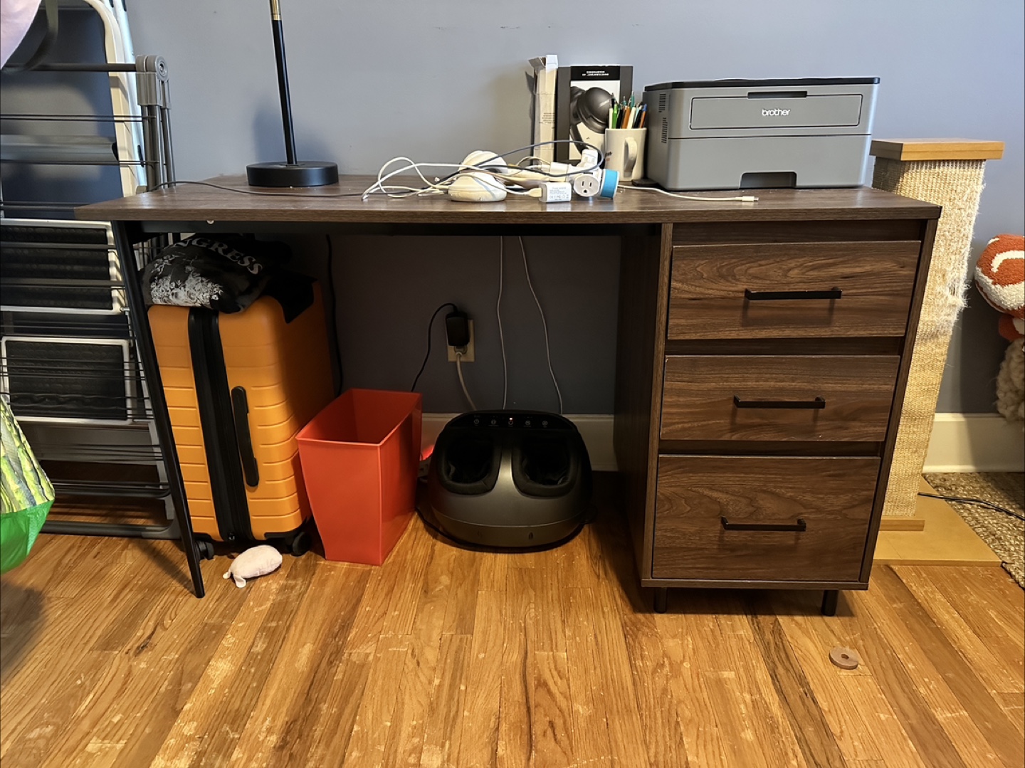 FREE Brown Wooden Desk with Drawers