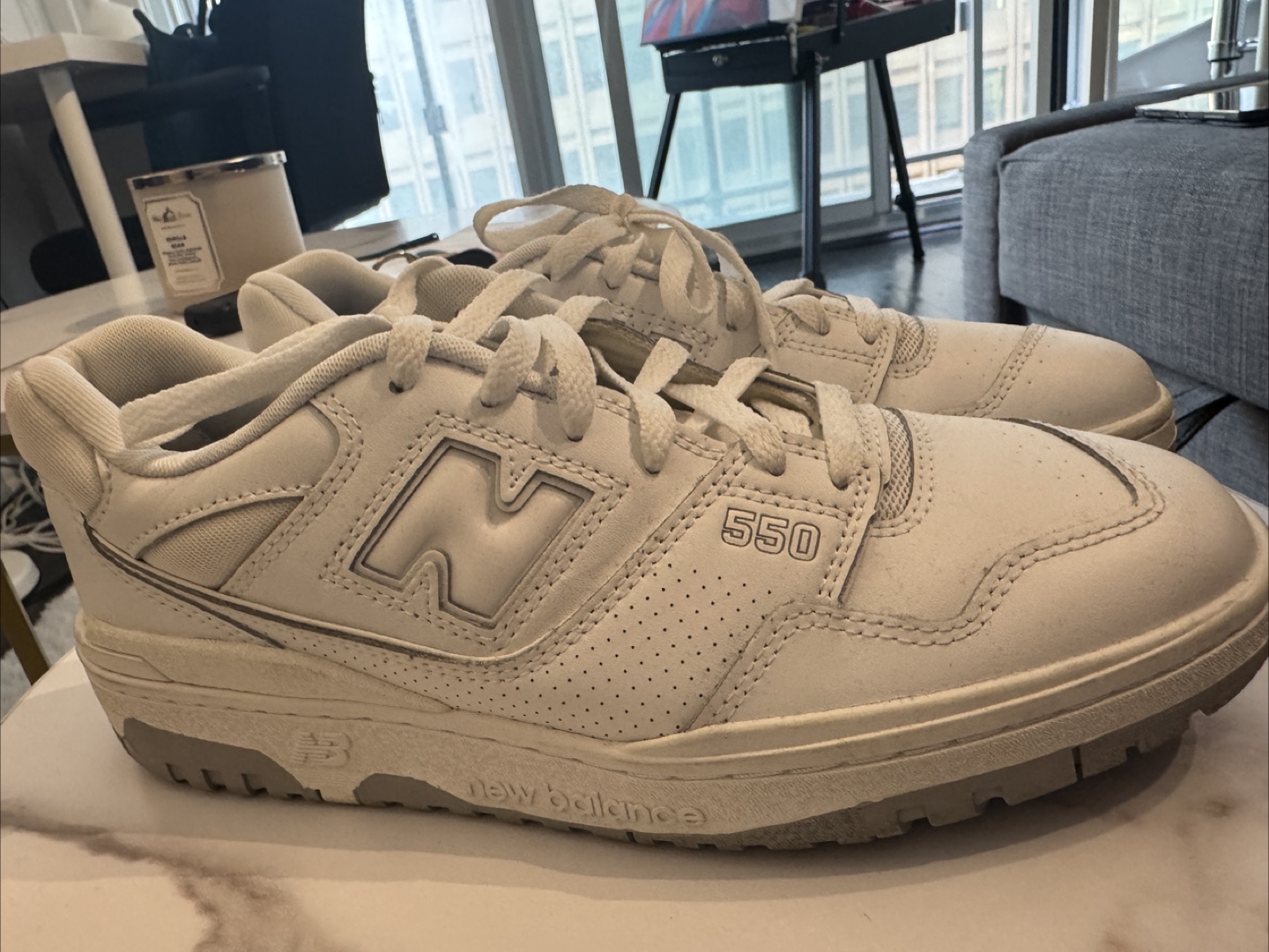 New Balance 550 White Sneakers - US Mens 9
