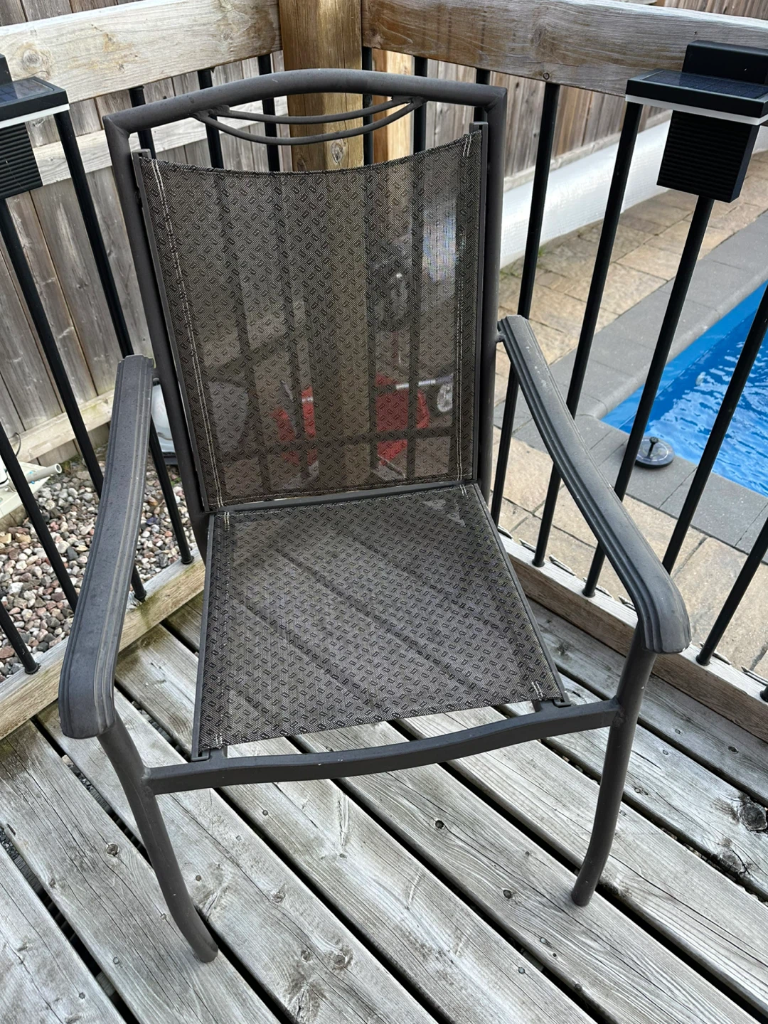 Outdoor patio dining set with chairs