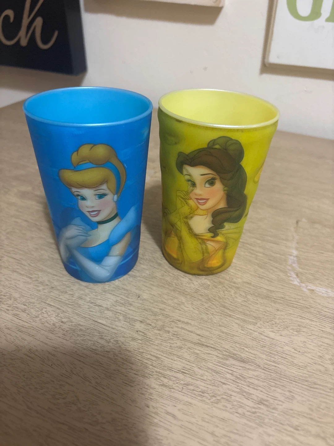 Disney Princess Cups - Cinderella and Belle cup 🥕