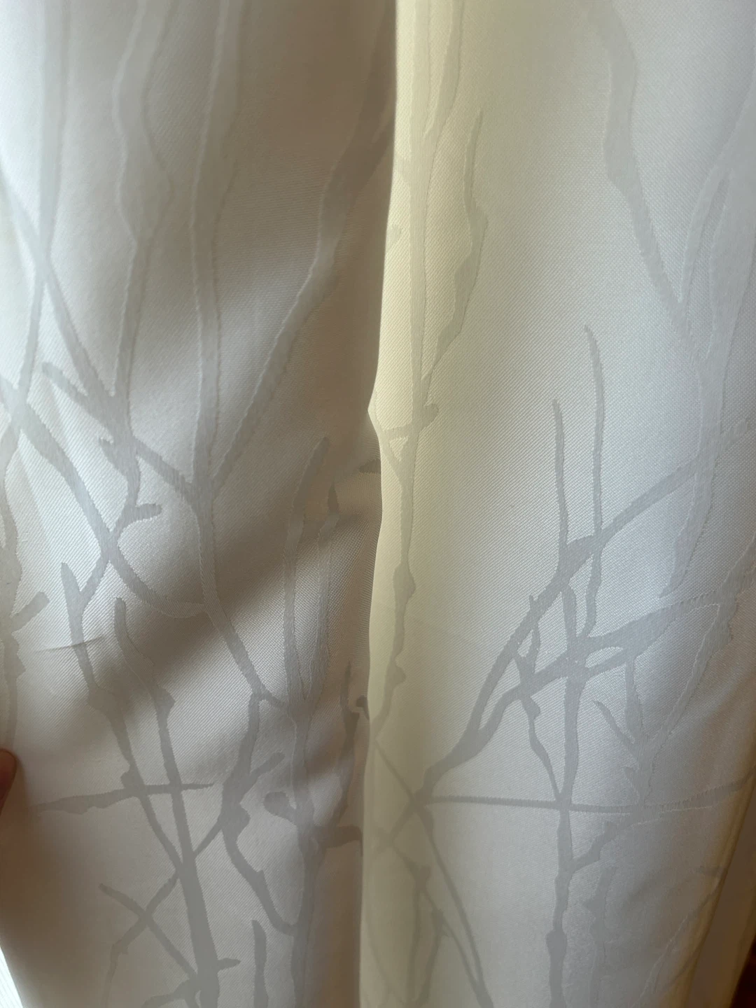 Creamy White patterned curtains - photo 3