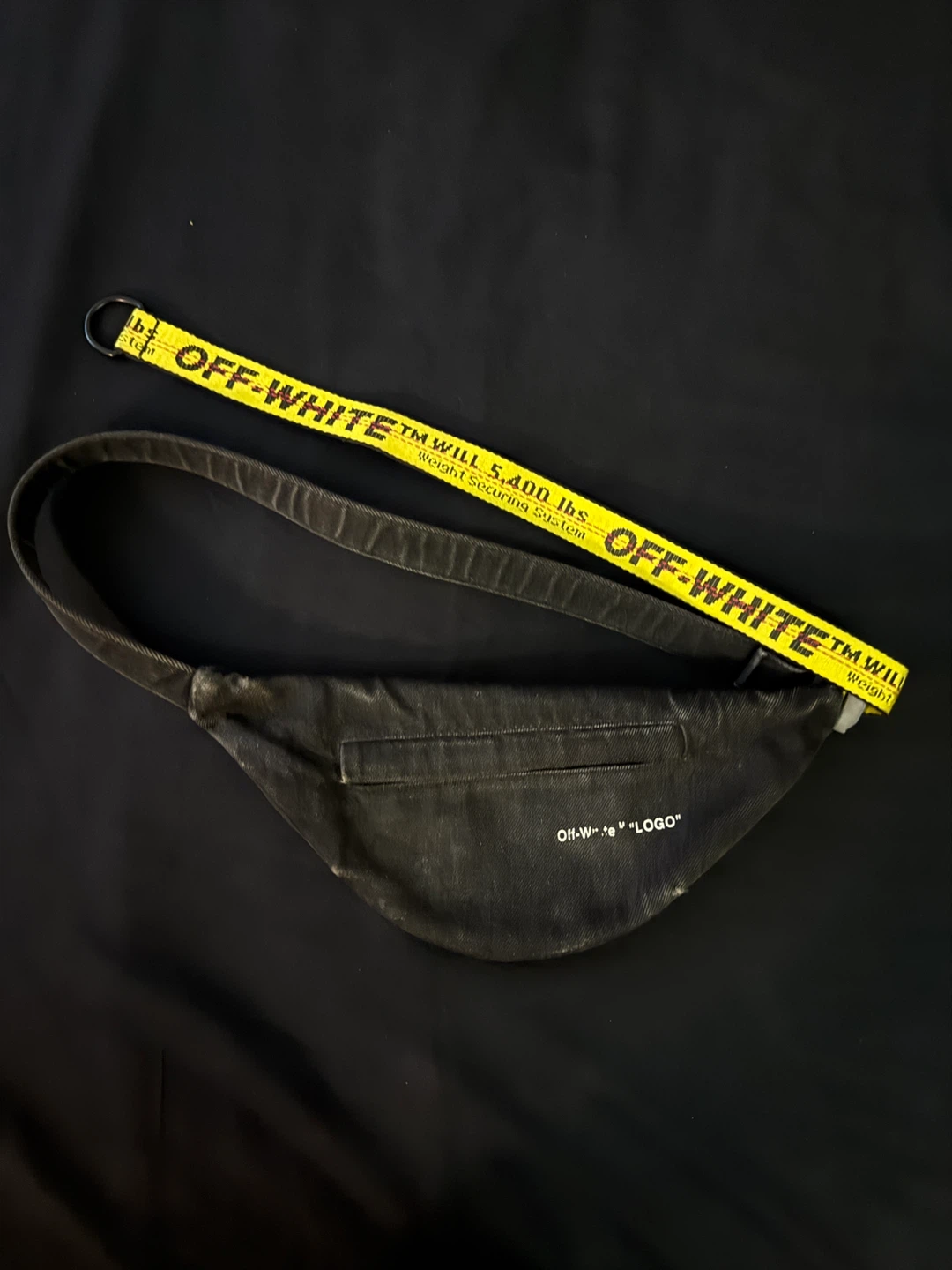 Off-White "LOGO" Denim Fanny Pack