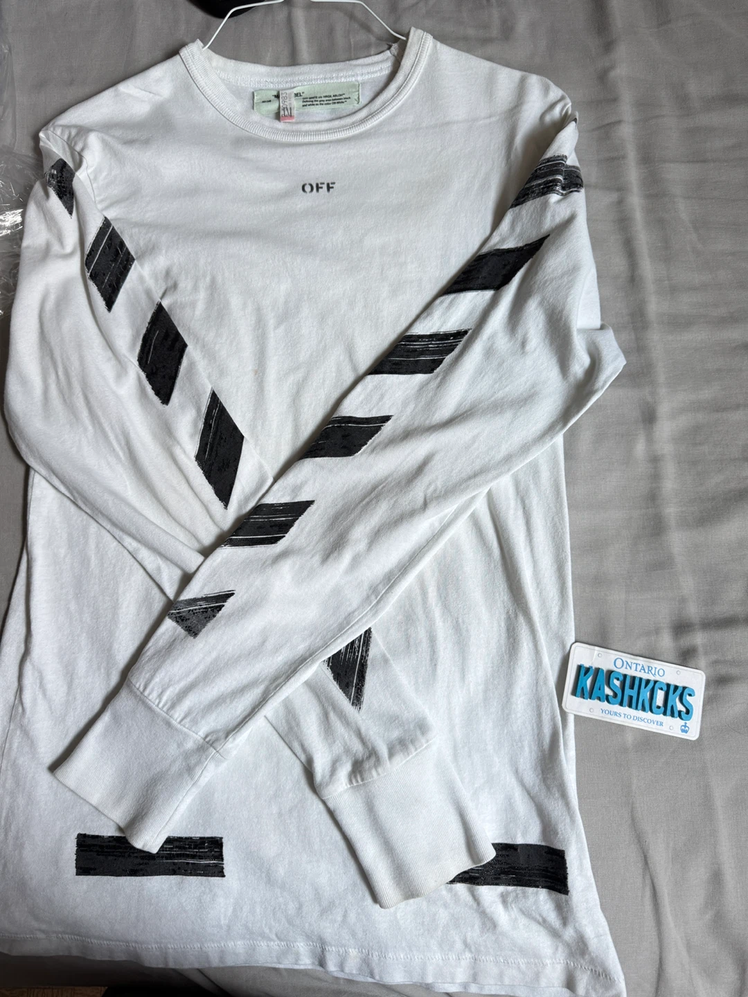 Off-White Long Sleeve Tee - Size XS