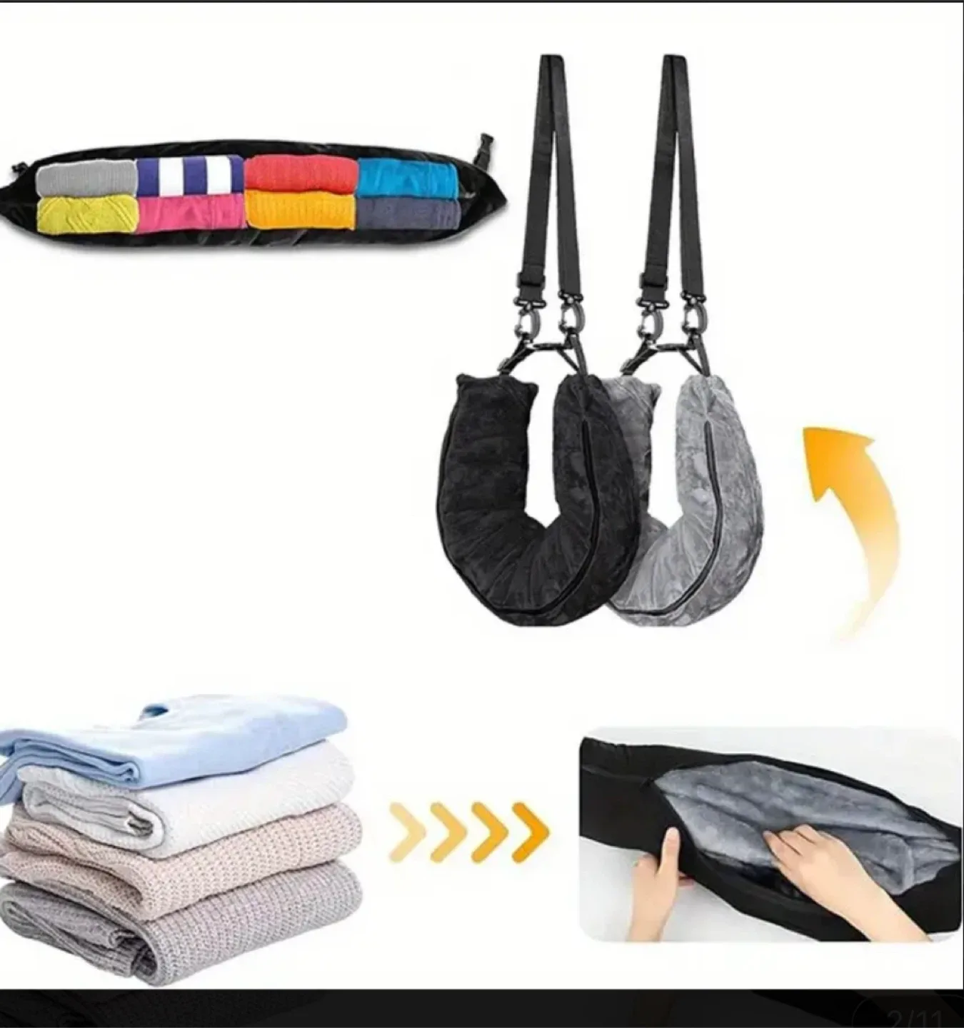 Travel Pillow with Adjustable Straps image indicator(4)