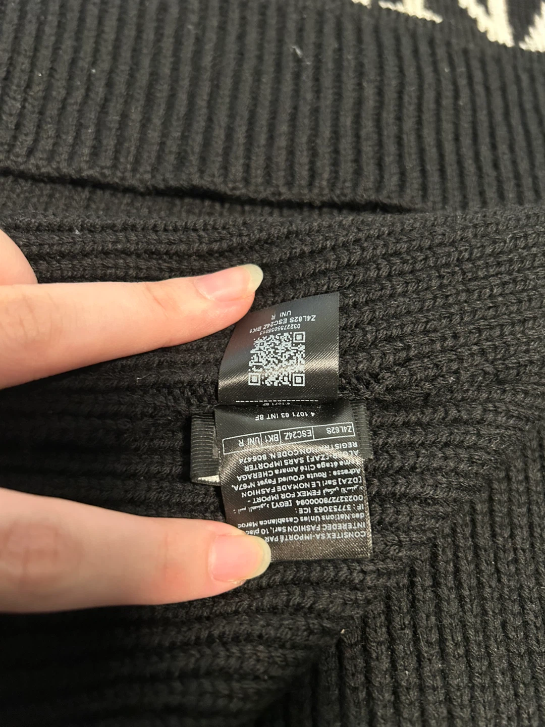 Zegna Black Logo Intarsia Scarf - photo 5