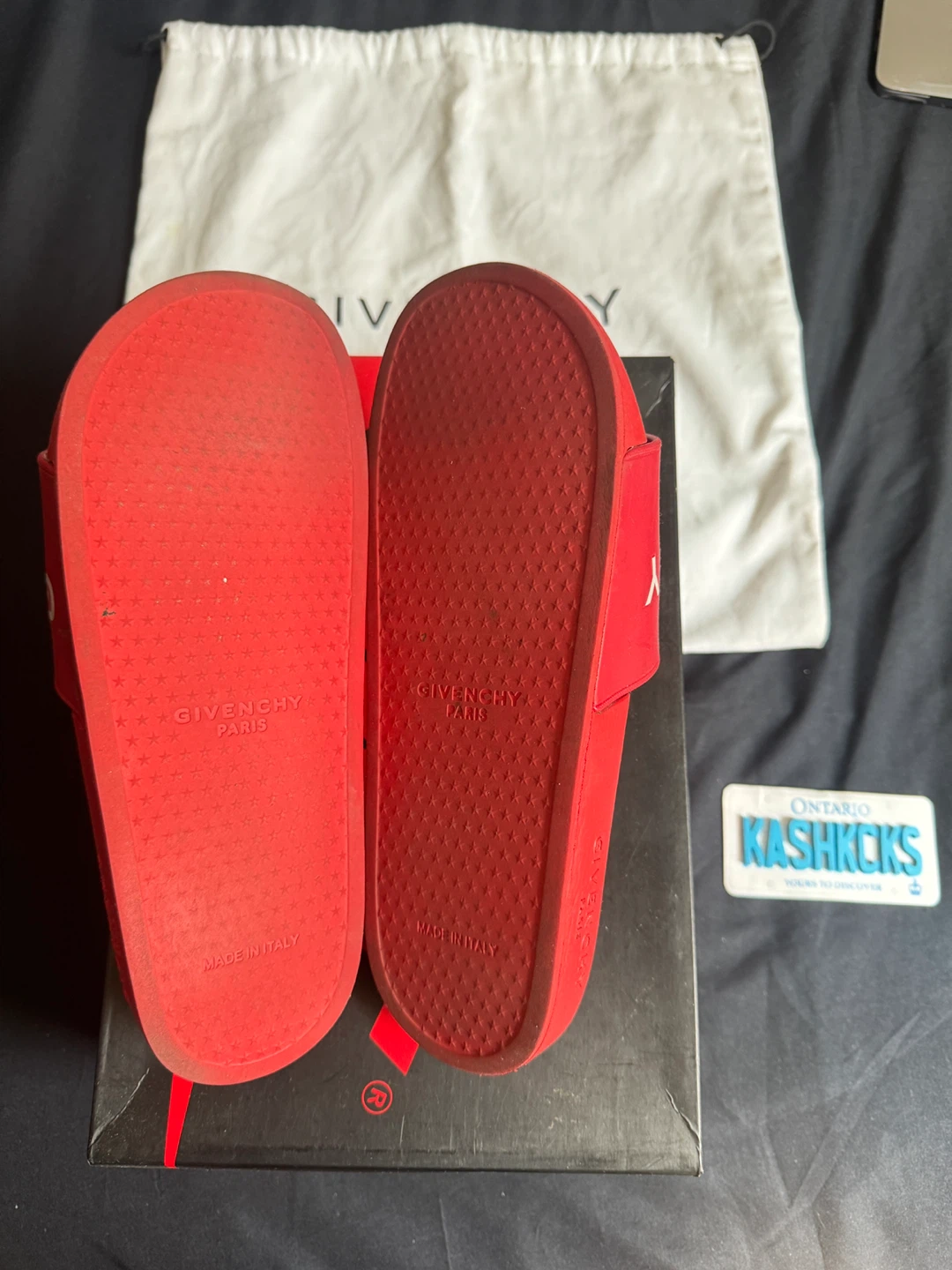 Givenchy Red Slides - Size US 8 - photo 3