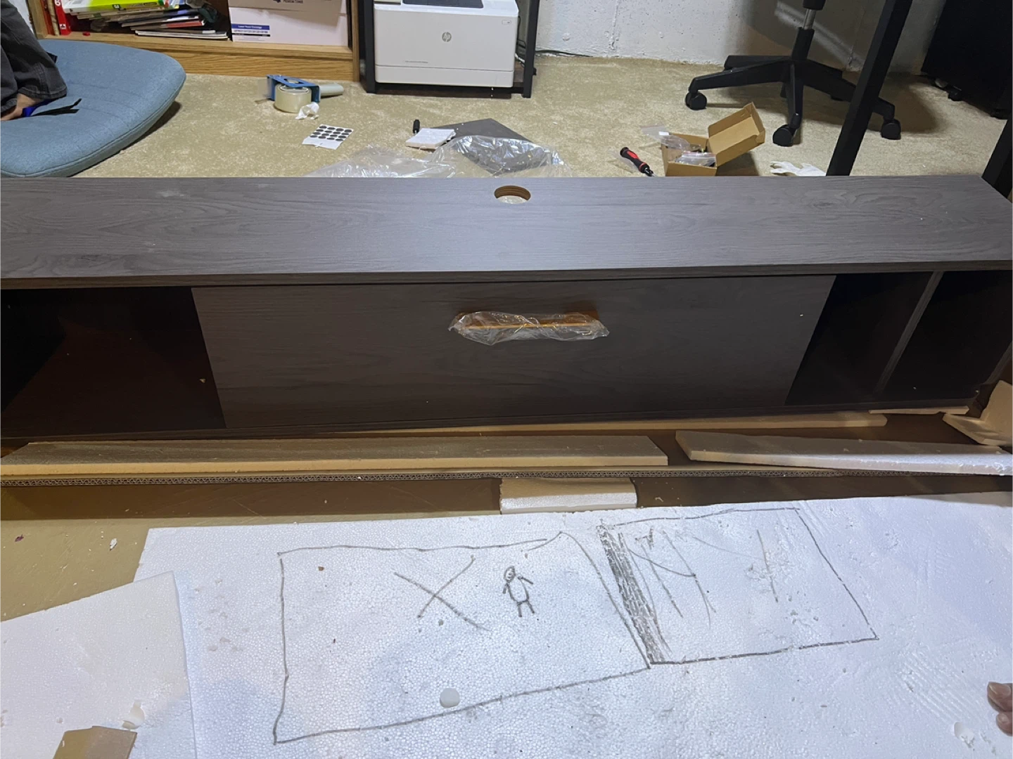 Wall Mounted Floating TV Stand - Rustic Gray - photo 5