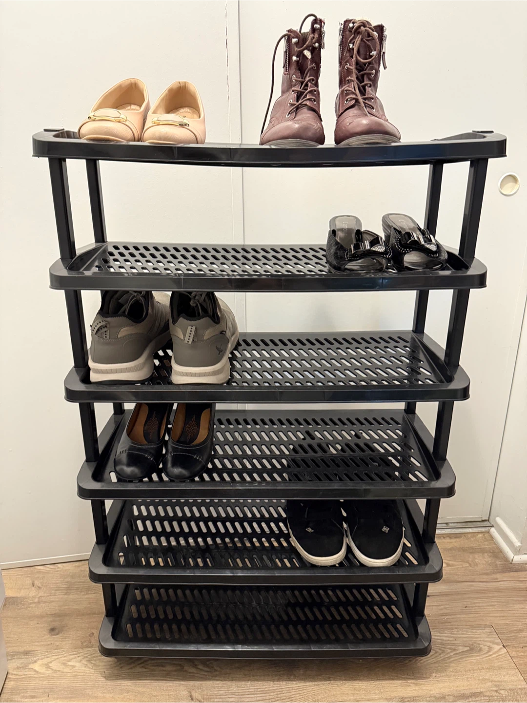 Black 5-Tier Shoe Rack Organizer - photo 4