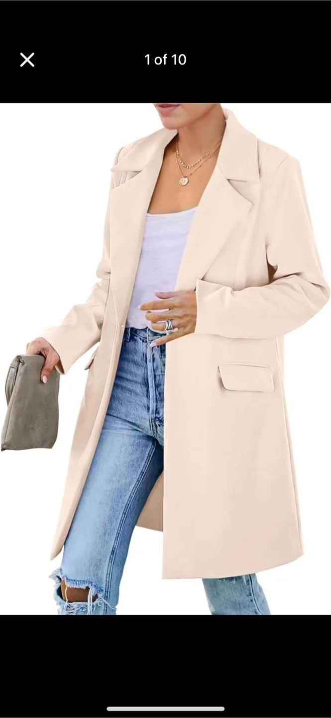 NEW! PRETTYGARDEN Size XL Long Blazer Jacket thumbnail