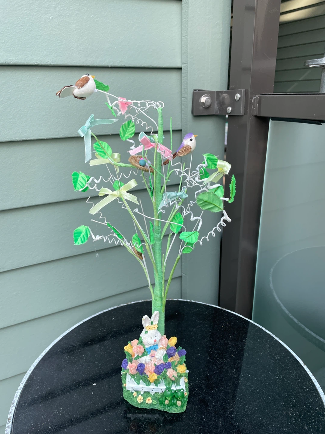 18" Easter Tree with Handcrafted Wood Ornaments - photo 3