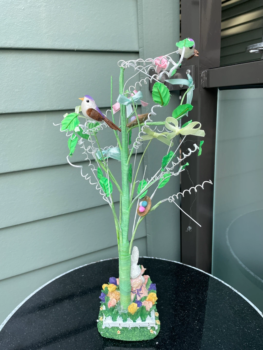 18" Easter Tree with Handcrafted Wood Ornaments - photo 2