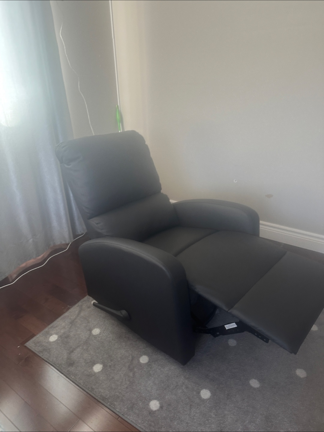 Gray Leather Recliner Chair - photo 2