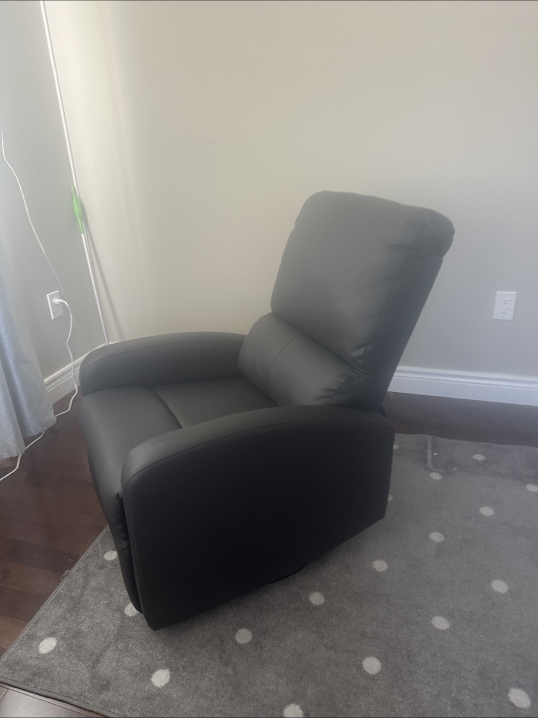 Gray Leather Recliner Chair