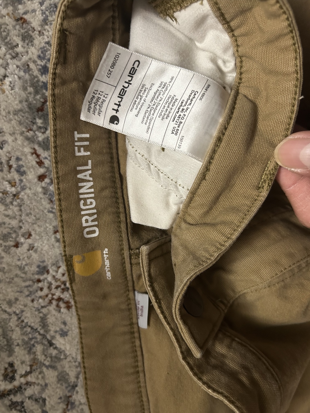 Carhartt Original Fit Work Pants - Size 12 Regular - photo 3