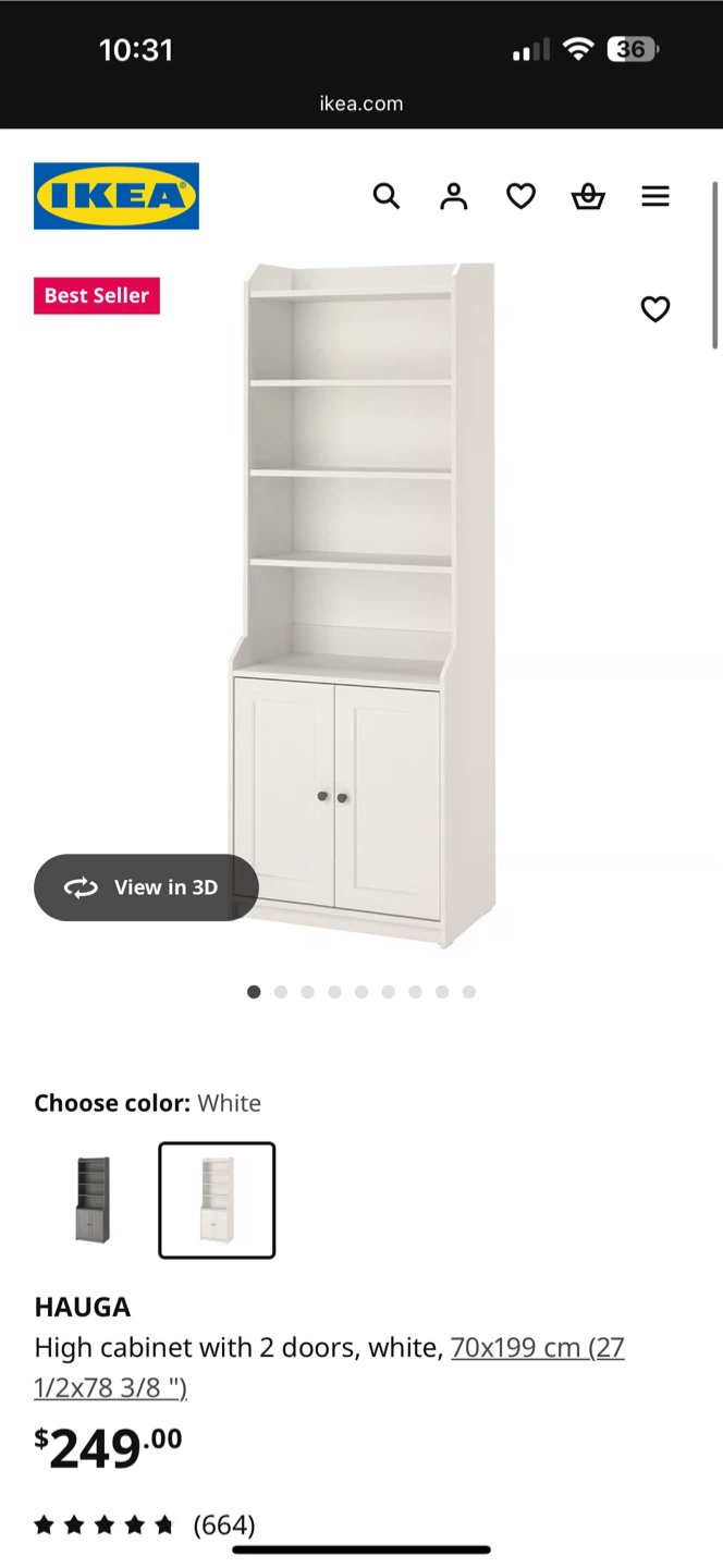 Ikea High Cabinet/Book Shelf